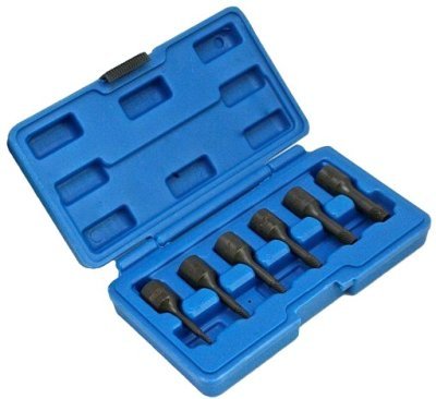Vytahováky na zalomené šrouby a štefty 3/8", 2-10 mm, sada 6 ks - SATRA S-1036B