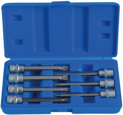 Zástrčné hlavice XZN 3/8”, rozměry M4-M10, prodloužené 110 mm, 7 ks - SATRA S-SPB738