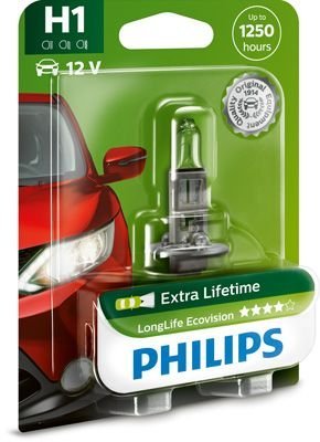 Žárovka Philips H1, LongLife EcoVision 12258LLECOB1
