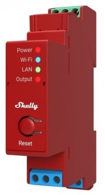 Shelly Pro 1PM - spínací modul s měřením spotřeby 1x16A, Wi-Fi, LAN, Bluetooth, na DIN lištu