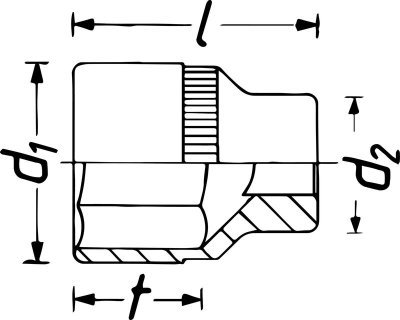 Nástavec Hazet 3/8" 17 mm šestihran