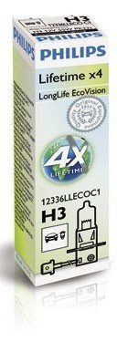 Žárovka Philips H3, LongLife EcoVision 12336LLECOC1