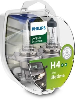 Žárovka Philips H4, LongLife EcoVision 12342LLECOS2
