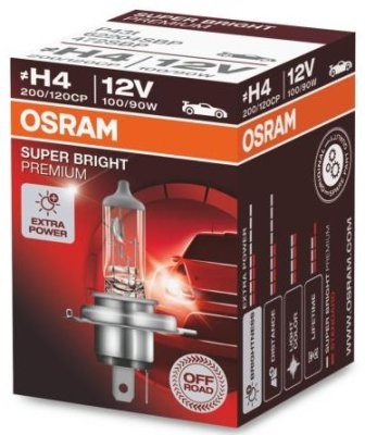 Žárovka Osram H4, Super Bright Premium 62204SBP