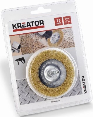 Brusný měděný kartáč 75mm Kreator KRT011106