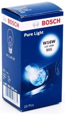 Žárovka Bosch W16W, Pure Light WS 1987302205