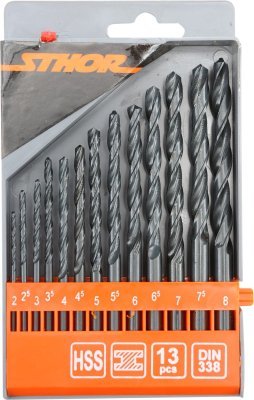 Sada vrtáků na kov 13 ks HSS TO-22180 Sthor