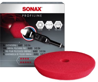 Sonax Kotouč tvrdý lešticí Dual Action 143 mm - červený, 1ks
