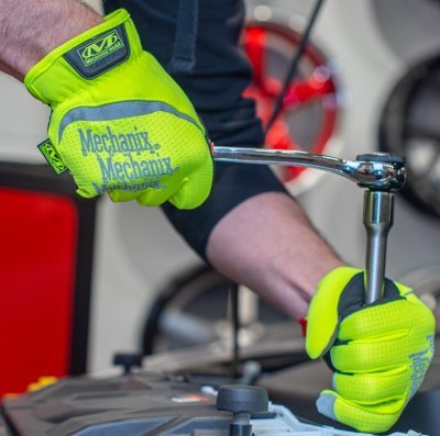 Rukavice Mechanix Safety FastFit - bezpečnostní, žluté reflexní, velikost L