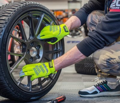 Rukavice Mechanix Safety FastFit - bezpečnostní, žluté reflexní, velikost M