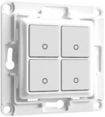 Shelly Wall Switch 4 - 4 tlačítkový vypínač, bez rámečku, Bílý