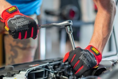 Rukavice Mechanix FastFit červené, velikost S