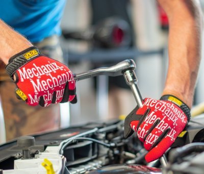 Rukavice Mechanix The Original červené, velikost M