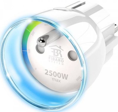 FIBARO Wall Plug Type E - chytrá zásuvka s měřením spotřeby, Z-Wave