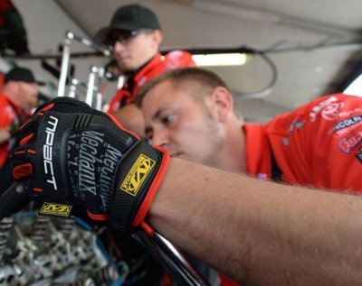 Rukavice Mechanix M-Pact černo-červené, velikost M