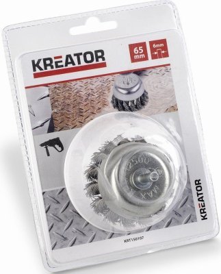 Brusný copánkový kartáč 65mm Kreator KRT150107