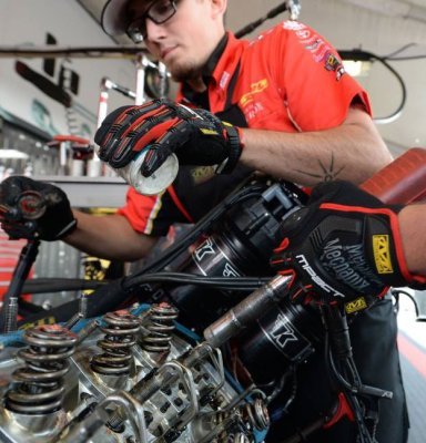 Rukavice Mechanix M-Pact černo-červené, velikost XL