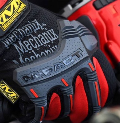 Rukavice Mechanix M-Pact černo-červené, velikost L