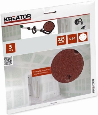 Brusný kotouč 225 mm G60 5 ks Kreator KRT232004
