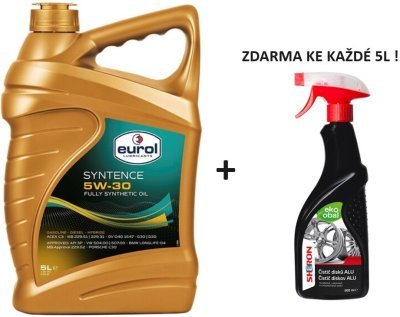 Motorový olej Eurol Syntence LL 5W-30, 5L+ Sheron Čistič disků ALU ZDARMA!