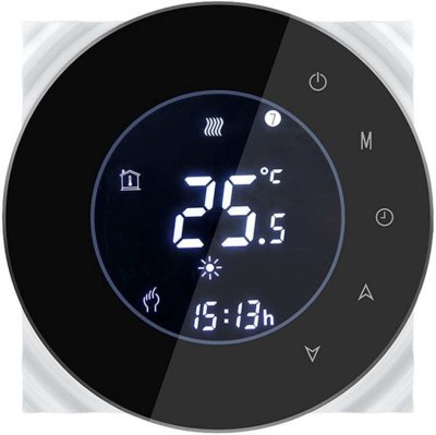 iQtech Smartlife GCLW-B - termostat pro bojlery a kotle s bezpotenciálovým spínáním, Wi-Fi, černý