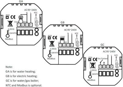 iQtech Smartlife GCLW-B - termostat pro bojlery a kotle s bezpotenciálovým spínáním, Wi-Fi, černý