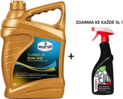 Motorový olej Eurol Turbo DI C3 5W-40, 5L + Sheron Čistič disků ALU ZDARMA!