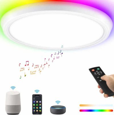 Immax NEO Lite Tudo Smart - stropní svítidlo s RGB podsvícením 40cm, 50W, Wi-Fi