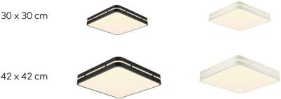 Immax NEO LITE PERFECTO Smart - stropní svítidlo čtverec, černé 30cm, 24W, Tuya, Wi-Fi