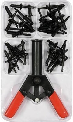 Nýtovačka ruční 165 mm, plastové nýty 5;6,3;6,6 mm 41 ks Yato YT-35970