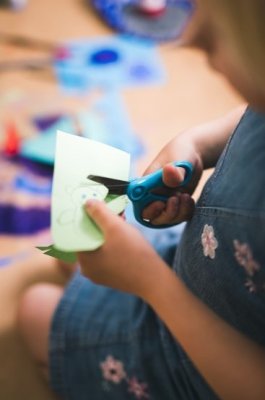 Fiskars dětské nůžky s tupou špičkou, tyrkysové