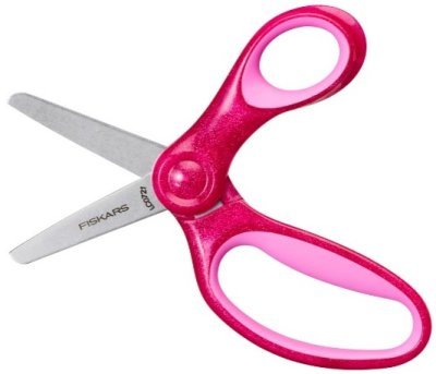 Fiskars dětské nůžky se třpytkami 13 cm, růžové
