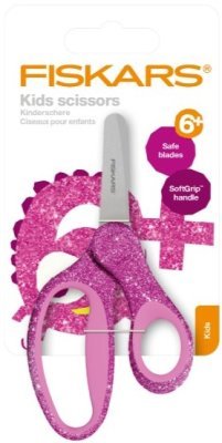 Fiskars dětské nůžky se třpytkami 13 cm, růžové