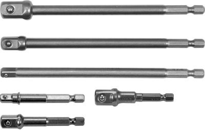 Sada adaptérů do vrtačky HEX 1/4" na gola hlavice 6 ks Yato YT-04629