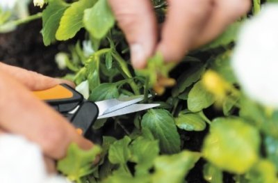 Fiskars prostříhavací špičaté zahradní nůžky Solid SP130