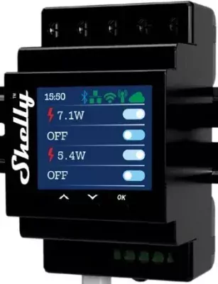 Shelly Pro 4PM - spinací modul na DIN lištu, Wi-Fi, Bluetooth, LAN, 4x16A