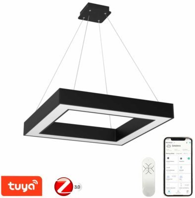 Immax NEO CANTO Smart - závěsné svítidlo 80x80cm 60W černé Zigbee 3.0