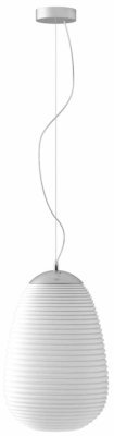 Immax NEO COCONO - závěsný lustr bílé sklo 24x34cm včetně Smart zdroje E27 RGBW Zigbee 3.0