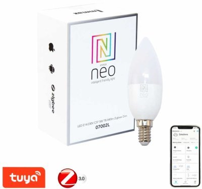 Immax NEO Smart - žárovka LED E14 5W teplá bílá, stmívatelná, Zigbee 3.0