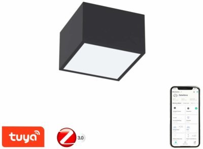 Immax NEO CANTO Smart - stropní svítidlo 15x15cm 12W černé Zigbee 3.0