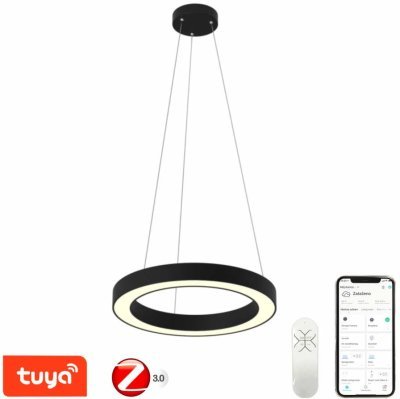 Immax NEO PASTEL Smart - závěsné svítidlo 60cm 52W černé Zigbee 3.0