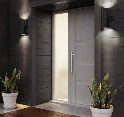 Immax NEO PARED Double Smart - šedé bodové nástěnné svítidlo venkovní 2x GU10 Zigbee 3.0