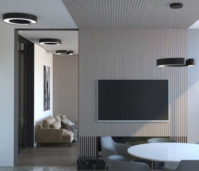Immax NEO CÉČKO Smart - závěsné svítidlo 60cm 43W černé Zigbee 3.0