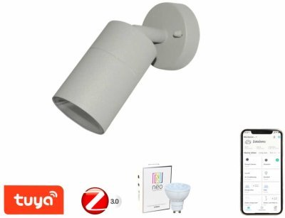 Immax NEO PARED Smart - sivé bodové stropné nástenné svietidlo vonkajšie GU10 Zigbee 3.0