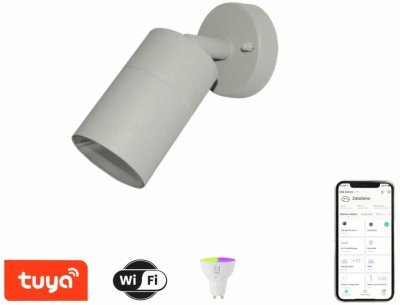 Immax NEO PARED Smart šedé bodové stropní nástěnné svítidlo venkovní GU10 RGB,CCT,Wi-Fi