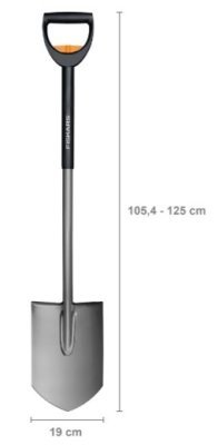 Fiskars teleskopický špičatý rýč Xact