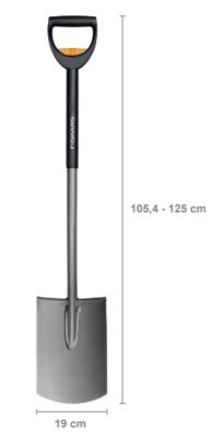 Fiskars teleskopický rovný rýč Xact