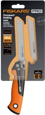 Fiskars skládací pila na dřevo i kov PowerTooth 15 cm