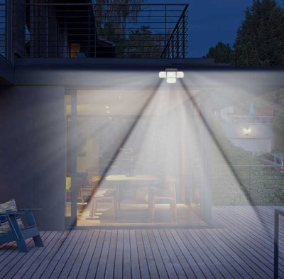 Immax - venkovní solární nástěnné LED osvětlení IMMAX CLOVER s PIR čidlem, 5W