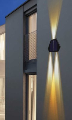 Immax - venkovní solární nástěnné LED osvětlení IMMAX WALL-2 se světelným čidlem, 2W